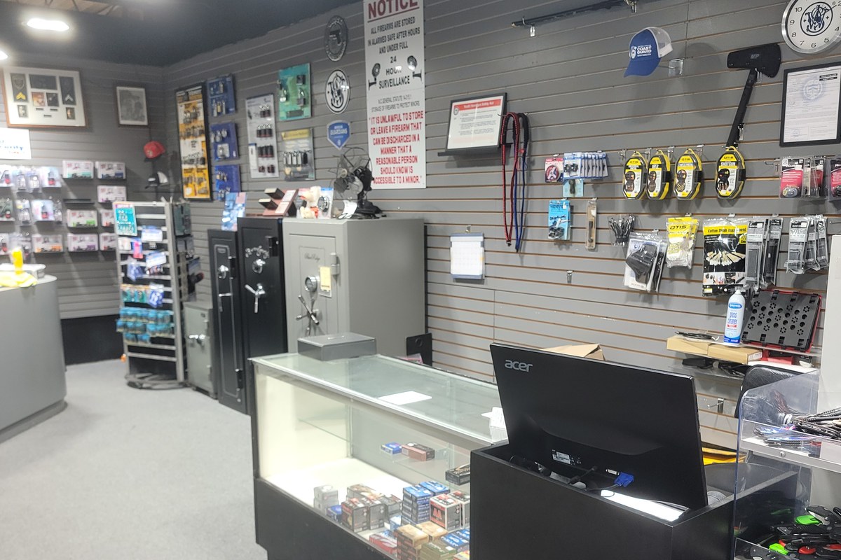 Safes on display in the Veteran's Lock and Security Solutions showroom